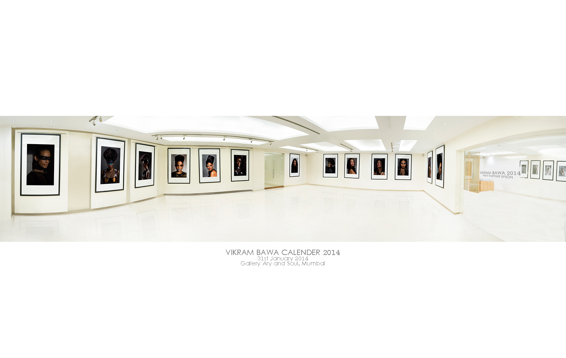 Installation view of the Vikram Bawa Calendar 2014 exhibition at Gallery Art & Soul, Mumbai
